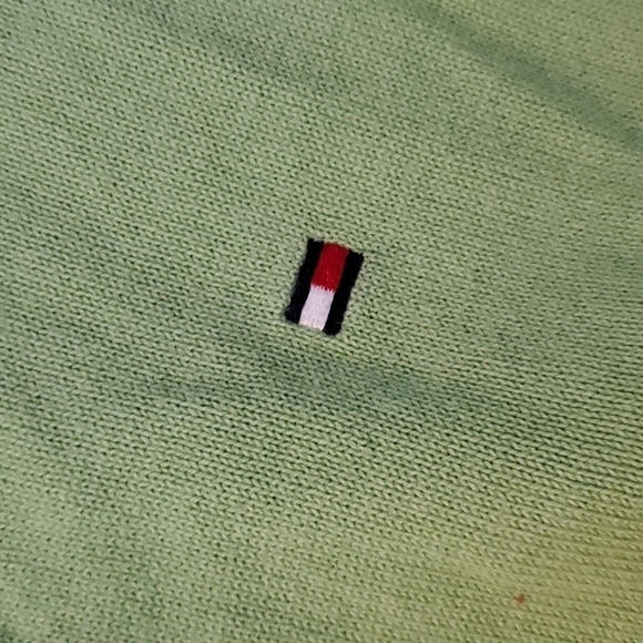 Tommy Hilfiger Green Long Sleeve V-Neck Shirt - Picture 4 of 6